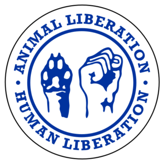 Human Liberation Animal Liberation Sticker (Blue)
